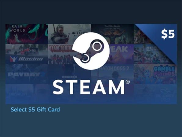 Steam $USD 5 Gift Cards 